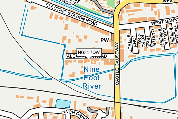 NG34 7QW map - OS OpenMap – Local (Ordnance Survey) NG34 7QW map - OS OpenMap – Local (Ordnance Survey)