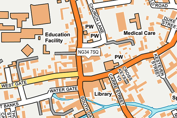 NG34 7SQ map - OS OpenMap – Local (Ordnance Survey) NG34 7SQ map - OS OpenMap – Local (Ordnance Survey)