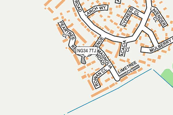 NG34 7TJ map - OS OpenMap – Local (Ordnance Survey) NG34 7TJ map - OS OpenMap – Local (Ordnance Survey)