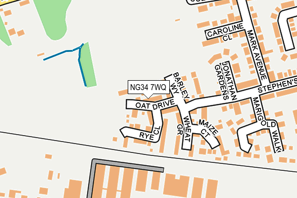 NG34 7WQ map - OS OpenMap – Local (Ordnance Survey) NG34 7WQ map - OS OpenMap – Local (Ordnance Survey)