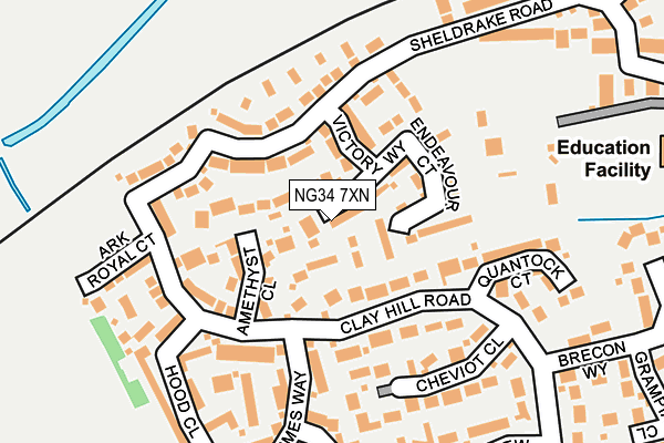 NG34 7XN map - OS OpenMap – Local (Ordnance Survey) NG34 7XN map - OS OpenMap – Local (Ordnance Survey)