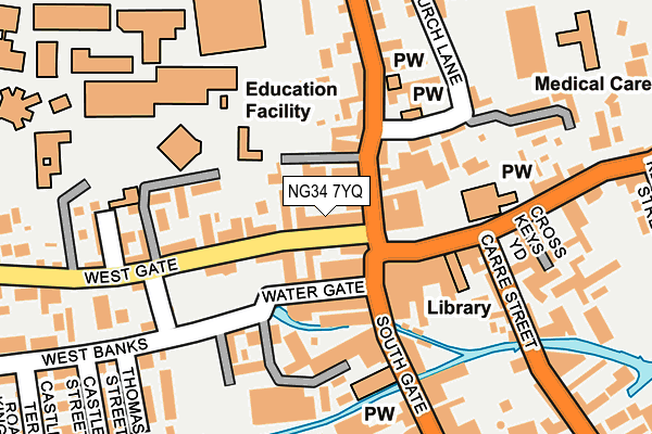 NG34 7YQ map - OS OpenMap – Local (Ordnance Survey) NG34 7YQ map - OS OpenMap – Local (Ordnance Survey)