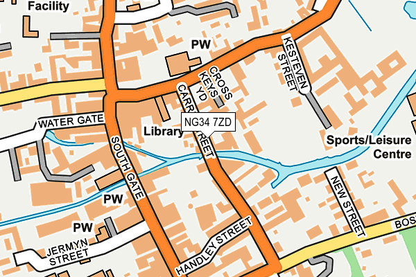 NG34 7ZD map - OS OpenMap – Local (Ordnance Survey)