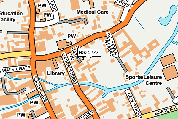 NG34 7ZX map - OS OpenMap – Local (Ordnance Survey) NG34 7ZX map - OS OpenMap – Local (Ordnance Survey)