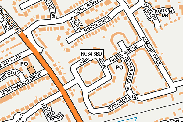 NG34 8BD map - OS OpenMap – Local (Ordnance Survey) NG34 8BD map - OS OpenMap – Local (Ordnance Survey)