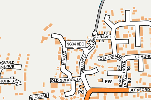 NG34 8DQ map - OS OpenMap – Local (Ordnance Survey) NG34 8DQ map - OS OpenMap – Local (Ordnance Survey)