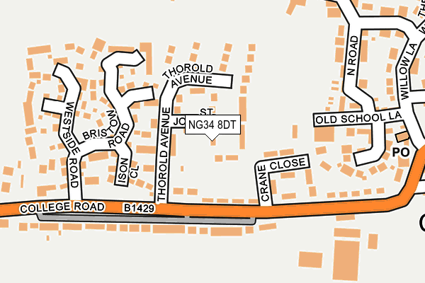 NG34 8DT map - OS OpenMap – Local (Ordnance Survey) NG34 8DT map - OS OpenMap – Local (Ordnance Survey)