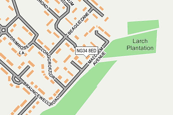 NG34 8ED map - OS OpenMap – Local (Ordnance Survey) NG34 8ED map - OS OpenMap – Local (Ordnance Survey)