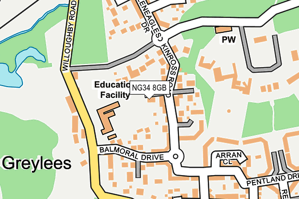 NG34 8GB map - OS OpenMap – Local (Ordnance Survey)
