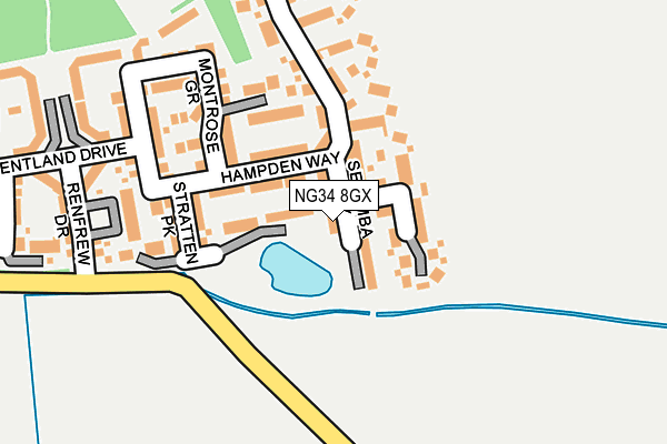 NG34 8GX map - OS OpenMap – Local (Ordnance Survey) NG34 8GX map - OS OpenMap – Local (Ordnance Survey)
