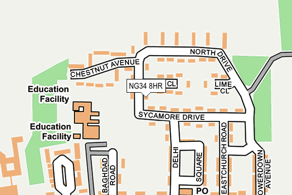 NG34 8HR map - OS OpenMap – Local (Ordnance Survey) NG34 8HR map - OS OpenMap – Local (Ordnance Survey)