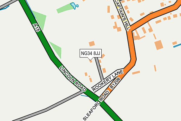 NG34 8JJ map - OS OpenMap – Local (Ordnance Survey) NG34 8JJ map - OS OpenMap – Local (Ordnance Survey)