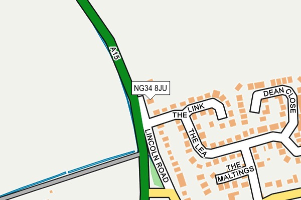 NG34 8JU map - OS OpenMap – Local (Ordnance Survey) NG34 8JU map - OS OpenMap – Local (Ordnance Survey)