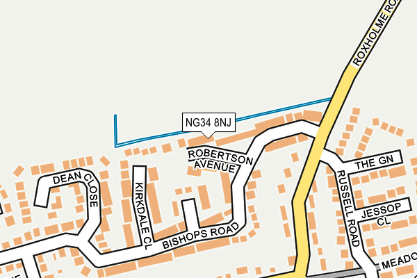 NG34 8NJ map - OS OpenMap – Local (Ordnance Survey) NG34 8NJ map - OS OpenMap – Local (Ordnance Survey)