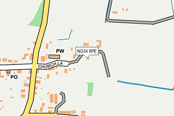 NG34 8PE map - OS OpenMap – Local (Ordnance Survey) NG34 8PE map - OS OpenMap – Local (Ordnance Survey)