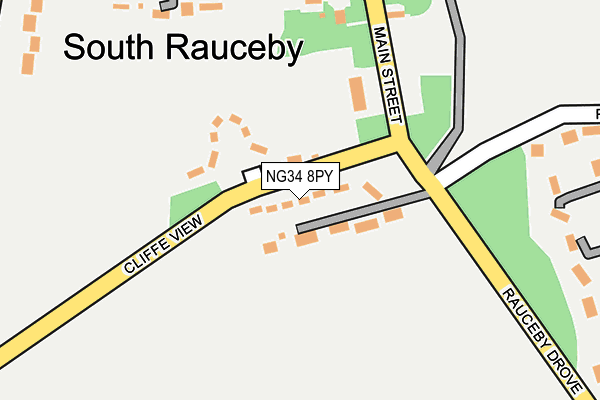 NG34 8PY map - OS OpenMap – Local (Ordnance Survey) NG34 8PY map - OS OpenMap – Local (Ordnance Survey)