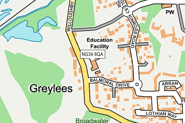 NG34 8QA map - OS OpenMap – Local (Ordnance Survey) NG34 8QA map - OS OpenMap – Local (Ordnance Survey)
