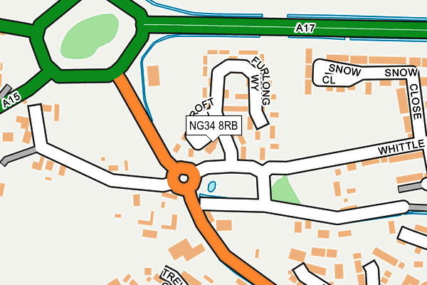 NG34 8RB map - OS OpenMap – Local (Ordnance Survey) NG34 8RB map - OS OpenMap – Local (Ordnance Survey)