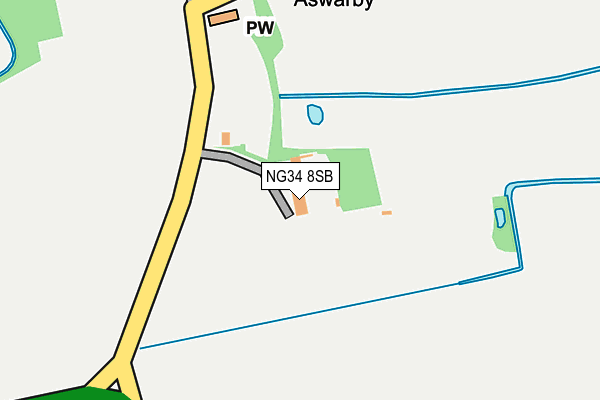 NG34 8SB map - OS OpenMap – Local (Ordnance Survey) NG34 8SB map - OS OpenMap – Local (Ordnance Survey)