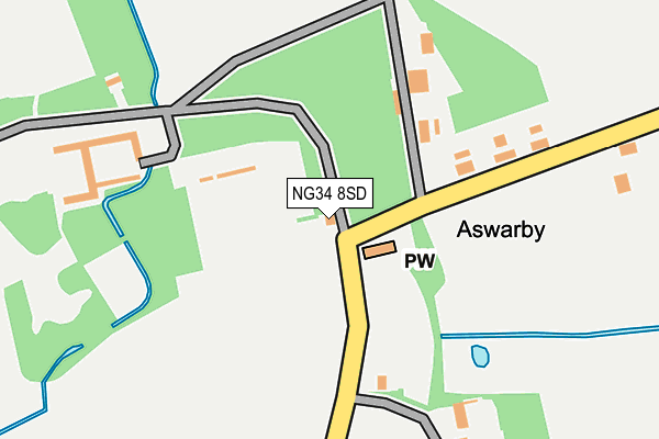 NG34 8SD map - OS OpenMap – Local (Ordnance Survey) NG34 8SD map - OS OpenMap – Local (Ordnance Survey)