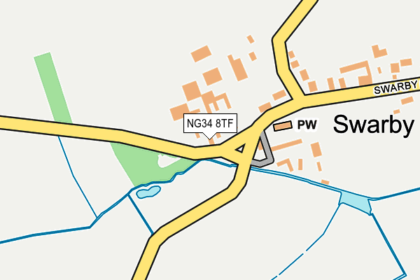 NG34 8TF map - OS OpenMap – Local (Ordnance Survey) NG34 8TF map - OS OpenMap – Local (Ordnance Survey)