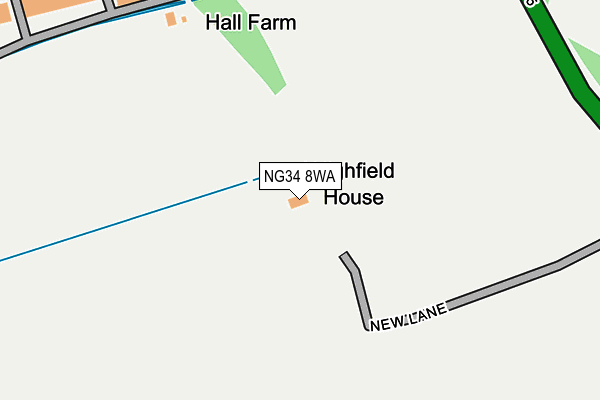 NG34 8WA map - OS OpenMap – Local (Ordnance Survey) NG34 8WA map - OS OpenMap – Local (Ordnance Survey)