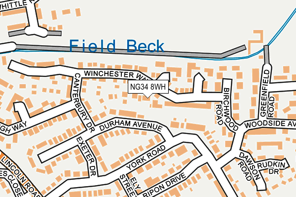NG34 8WH map - OS OpenMap – Local (Ordnance Survey) NG34 8WH map - OS OpenMap – Local (Ordnance Survey)