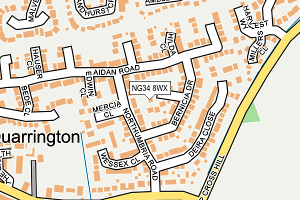 NG34 8WX map - OS OpenMap – Local (Ordnance Survey) NG34 8WX map - OS OpenMap – Local (Ordnance Survey)