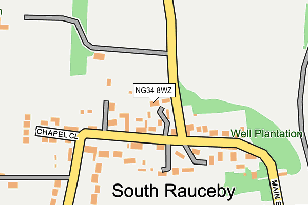 NG34 8WZ map - OS OpenMap – Local (Ordnance Survey) NG34 8WZ map - OS OpenMap – Local (Ordnance Survey)