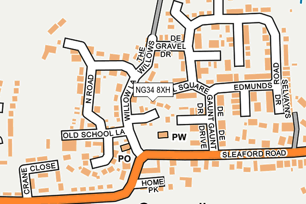 NG34 8XH map - OS OpenMap – Local (Ordnance Survey) NG34 8XH map - OS OpenMap – Local (Ordnance Survey)
