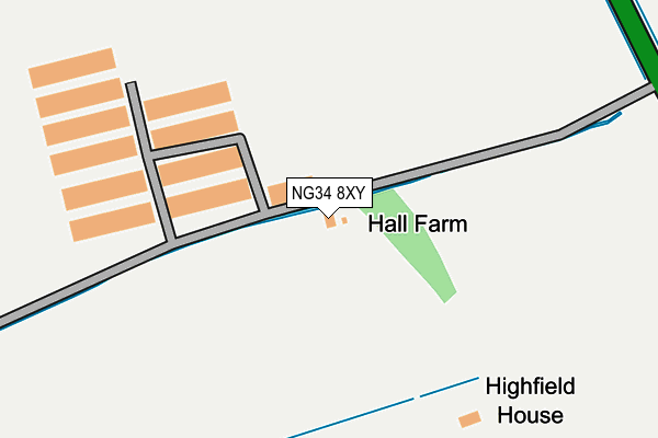NG34 8XY map - OS OpenMap – Local (Ordnance Survey) NG34 8XY map - OS OpenMap – Local (Ordnance Survey)