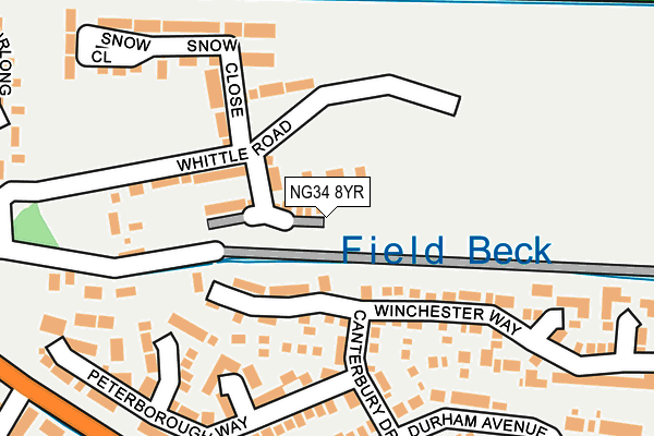 NG34 8YR map - OS OpenMap – Local (Ordnance Survey) NG34 8YR map - OS OpenMap – Local (Ordnance Survey)