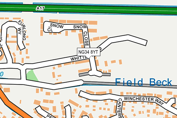 NG34 8YT map - OS OpenMap – Local (Ordnance Survey) NG34 8YT map - OS OpenMap – Local (Ordnance Survey)