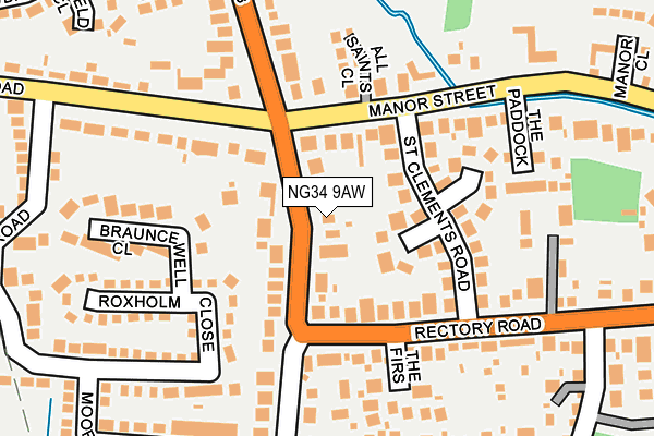 NG34 9AW map - OS OpenMap – Local (Ordnance Survey) NG34 9AW map - OS OpenMap – Local (Ordnance Survey)