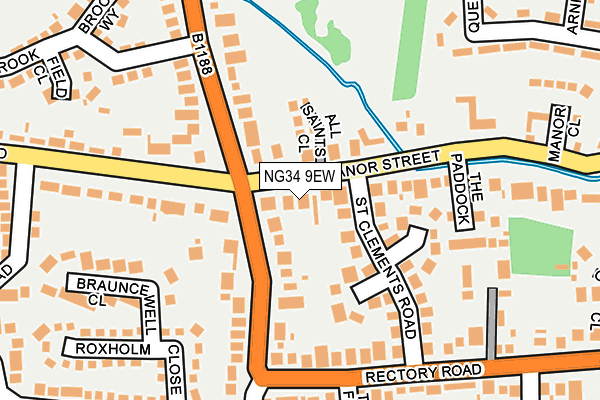 NG34 9EW map - OS OpenMap – Local (Ordnance Survey) NG34 9EW map - OS OpenMap – Local (Ordnance Survey)