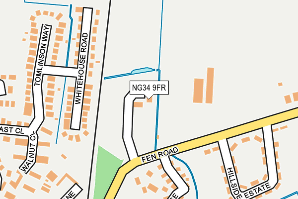 NG34 9FR map - OS OpenMap – Local (Ordnance Survey) NG34 9FR map - OS OpenMap – Local (Ordnance Survey)