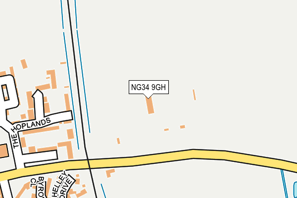 NG34 9GH map - OS OpenMap – Local (Ordnance Survey) NG34 9GH map - OS OpenMap – Local (Ordnance Survey)