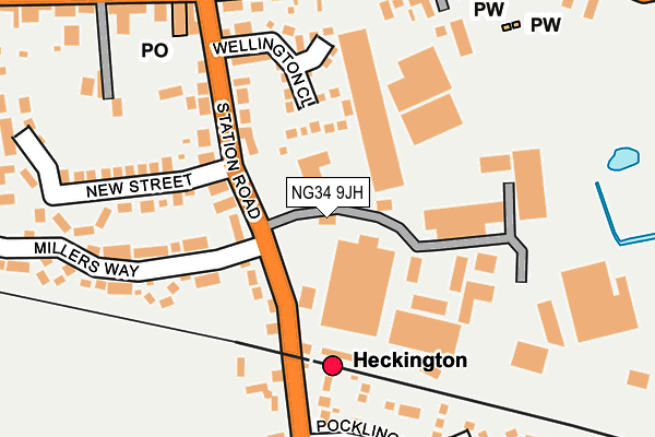 NG34 9JH map - OS OpenMap – Local (Ordnance Survey) NG34 9JH map - OS OpenMap – Local (Ordnance Survey)