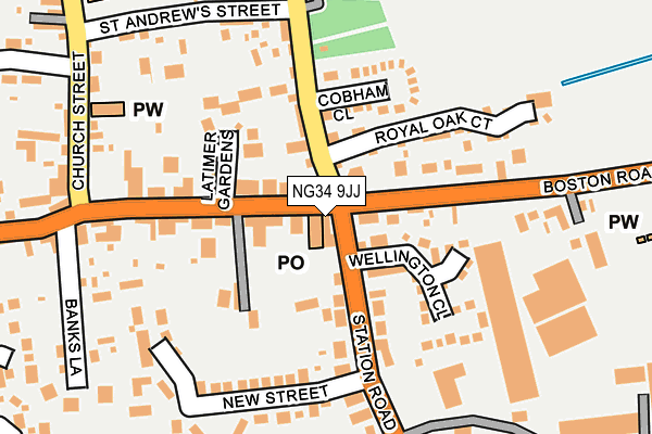 NG34 9JJ map - OS OpenMap – Local (Ordnance Survey) NG34 9JJ map - OS OpenMap – Local (Ordnance Survey)