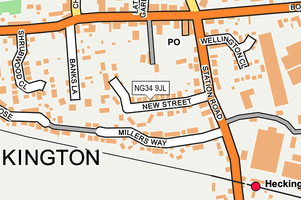 NG34 9JL map - OS OpenMap – Local (Ordnance Survey) NG34 9JL map - OS OpenMap – Local (Ordnance Survey)