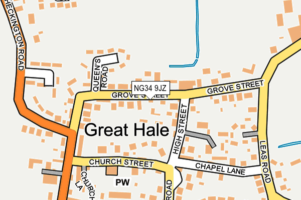 NG34 9JZ map - OS OpenMap – Local (Ordnance Survey) NG34 9JZ map - OS OpenMap – Local (Ordnance Survey)