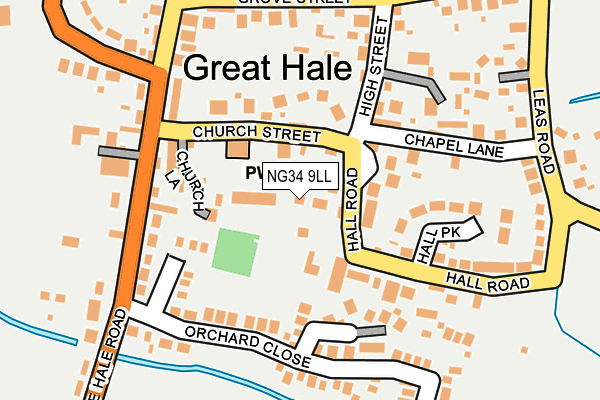 NG34 9LL map - OS OpenMap – Local (Ordnance Survey) NG34 9LL map - OS OpenMap – Local (Ordnance Survey)