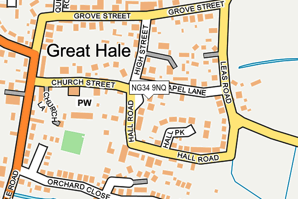 NG34 9NQ map - OS OpenMap – Local (Ordnance Survey) NG34 9NQ map - OS OpenMap – Local (Ordnance Survey)