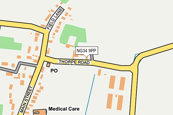NG34 9PP map - OS OpenMap – Local (Ordnance Survey) NG34 9PP map - OS OpenMap – Local (Ordnance Survey)