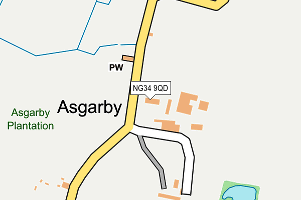 NG34 9QD map - OS OpenMap – Local (Ordnance Survey) NG34 9QD map - OS OpenMap – Local (Ordnance Survey)