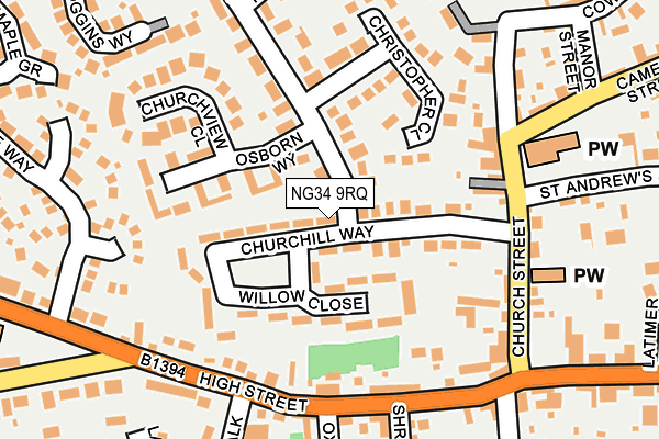 NG34 9RQ map - OS OpenMap – Local (Ordnance Survey) NG34 9RQ map - OS OpenMap – Local (Ordnance Survey)