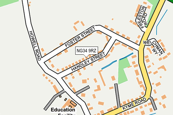 NG34 9RZ map - OS OpenMap – Local (Ordnance Survey) NG34 9RZ map - OS OpenMap – Local (Ordnance Survey)