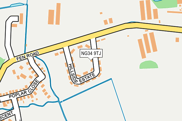NG34 9TJ map - OS OpenMap – Local (Ordnance Survey) NG34 9TJ map - OS OpenMap – Local (Ordnance Survey)