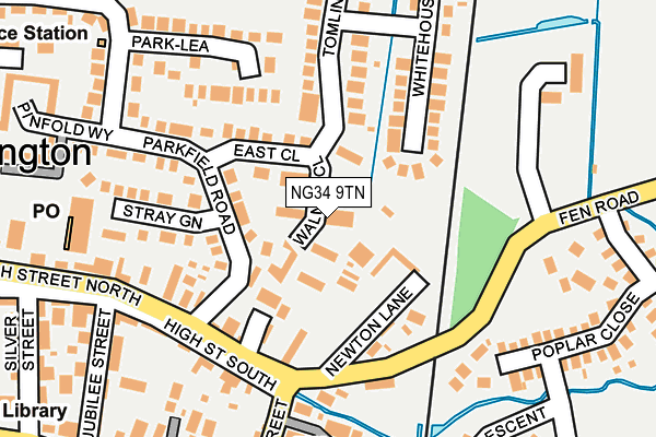 NG34 9TN map - OS OpenMap – Local (Ordnance Survey) NG34 9TN map - OS OpenMap – Local (Ordnance Survey)