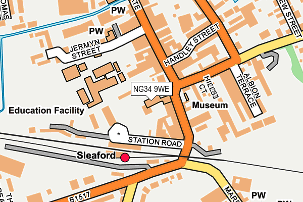 NG34 9WE map - OS OpenMap – Local (Ordnance Survey) NG34 9WE map - OS OpenMap – Local (Ordnance Survey)